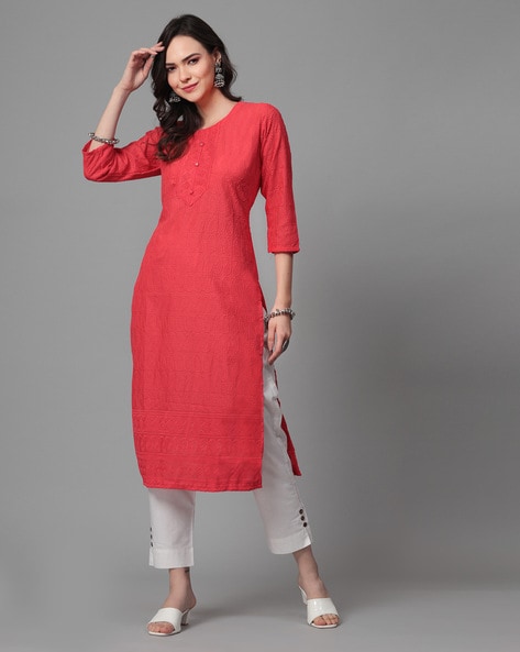 Buy Pink Kurtas for Women by Deetya Fashion Online Ajio com 