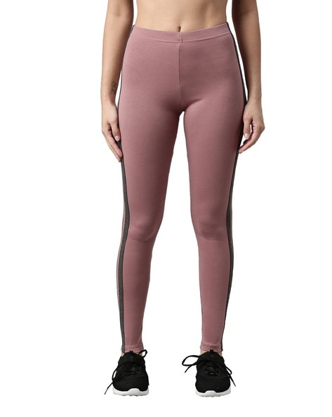 Buy Black current Leggings for Women by GO COLORS Online