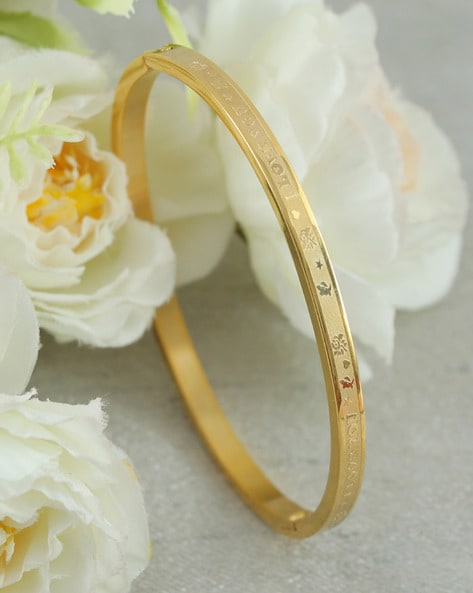 Quality Gold 14k 3/16 Diamond-cut Concave Hinged Bangle Bracelet CC3-16 -  Walsh Jewelers