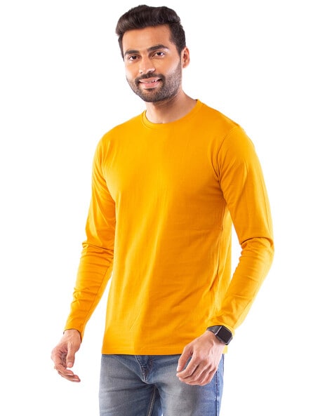 Buy Mustard Tshirts for Men by LAPPEN FASHION Online
