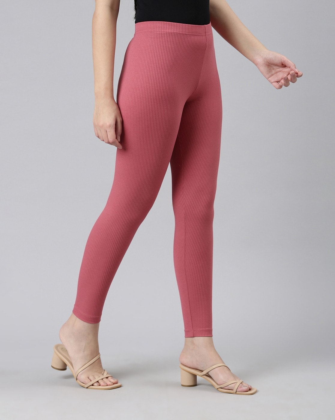 Buy GO COLORS Wheat Womens Solid Leggings