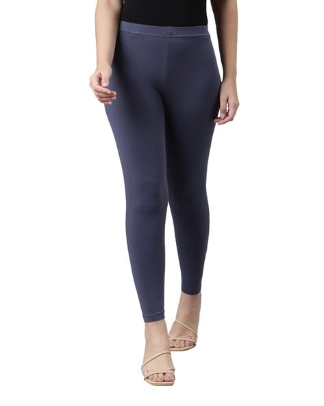 Buy Grey & Navy Leggings for Women by DOLLAR MISSY Online | Ajio.com