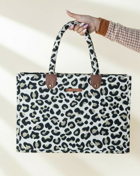 Leopard print going online out bag