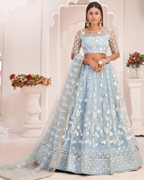 Blue shop ghagra dress