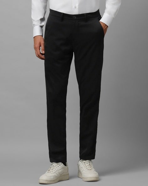 Buy LOUIS PHILIPPE SPORTS Black Mens Super Slim Fit Printed Trousers |  Shoppers Stop