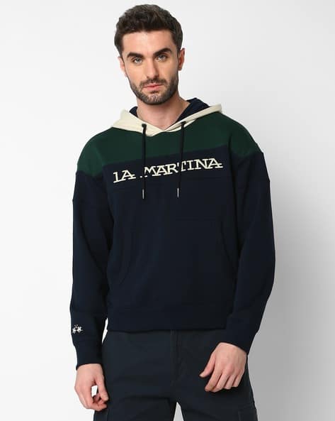 Mens Sweatshirt With Contrast Hoodie Contrast Hooded Sweatshirt