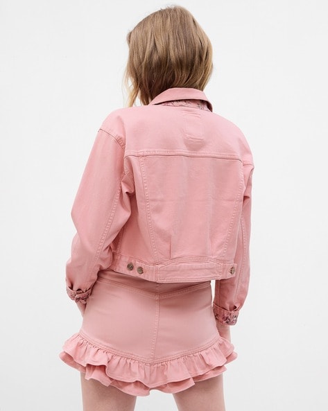 Gap pink denim clearance jacket