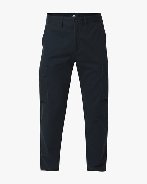 Men's trousers in cotton regular fit chino model Navy La Martina