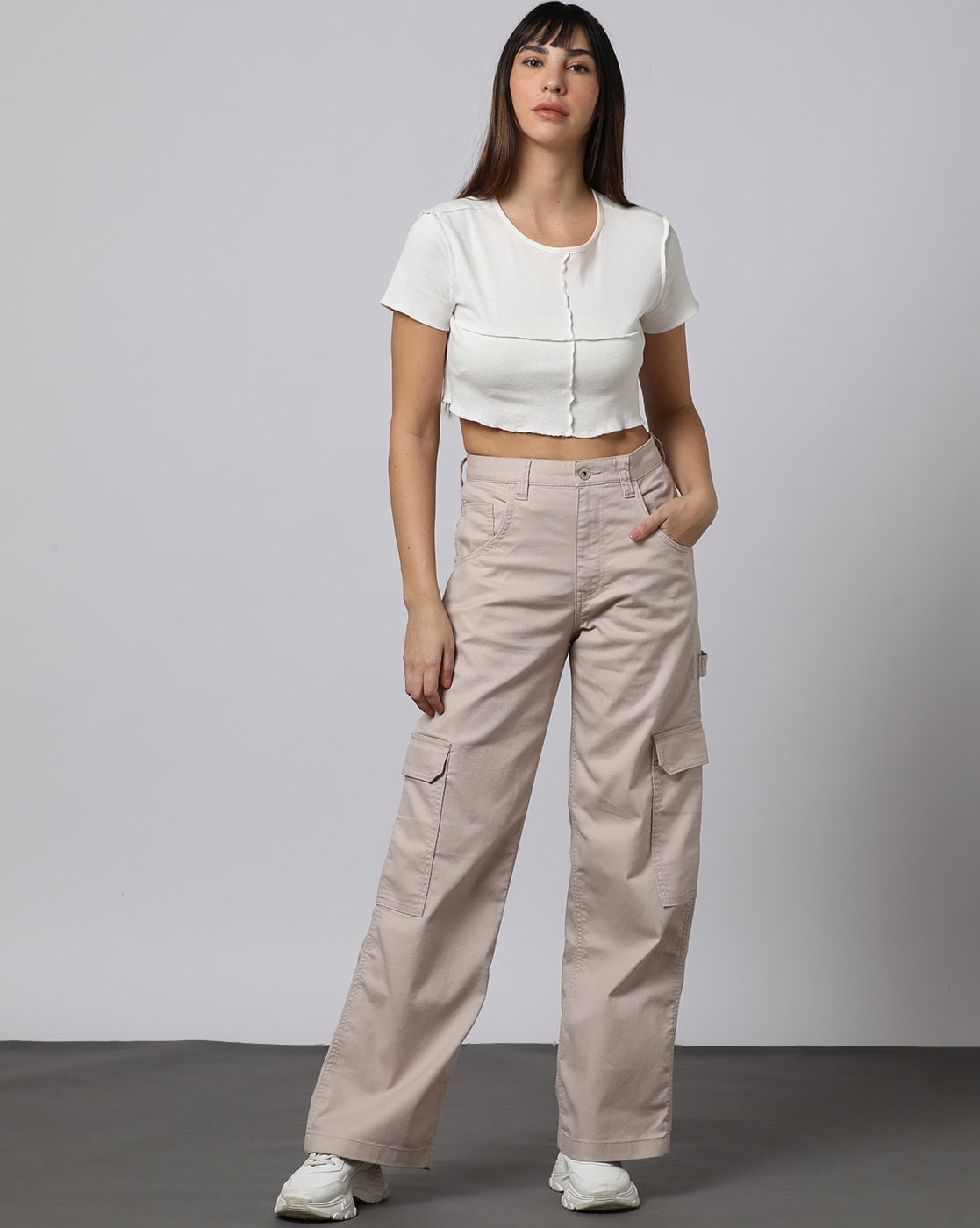 High Waisted Straight Trouser (Oatmeal) – Holland Cooper ®