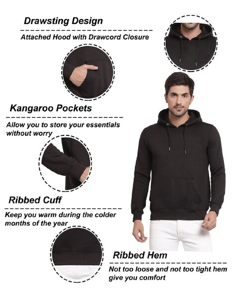 Buy Black Sweatshirt & Hoodies for Men by HEATHEX Online