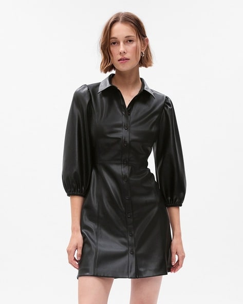 Women PVC Faux Vinyl Leather Tight Dress Ladies PU Zip Up Party Clubwear  Costume | eBay