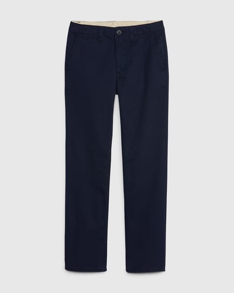 Straight Fit Flat Front Pants