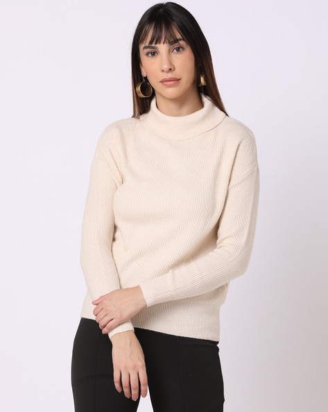 Ribbed Turtleneck Pullover