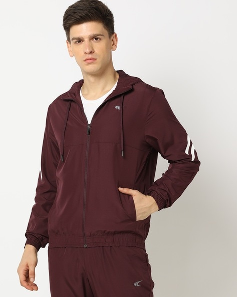 Maroon on sale track jacket