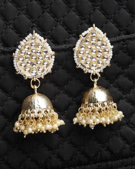 Buy White Pearl And Stone Jhumka – Shopzters
