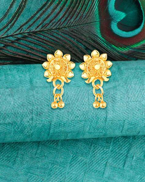 Latest Gold Tops Earrings Designs With Weight And Price || Shridhi Vlog |  Small earrings gold, Gold earrings with price, Man gold bracelet design
