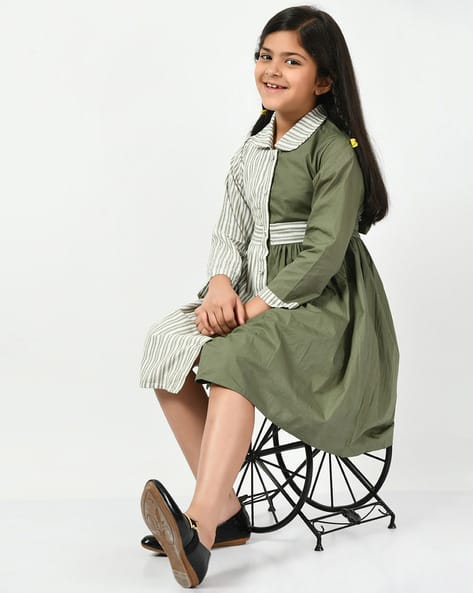 ワンピース organic zoo Olive Gingham Bella Dress Organic Zoo Olive Gingham Bella Dress