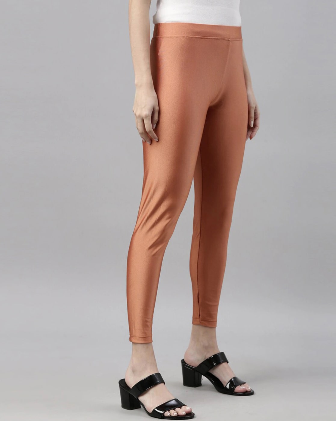 Buy Copper Leggings for Women by Go Colors Online | Ajio.com