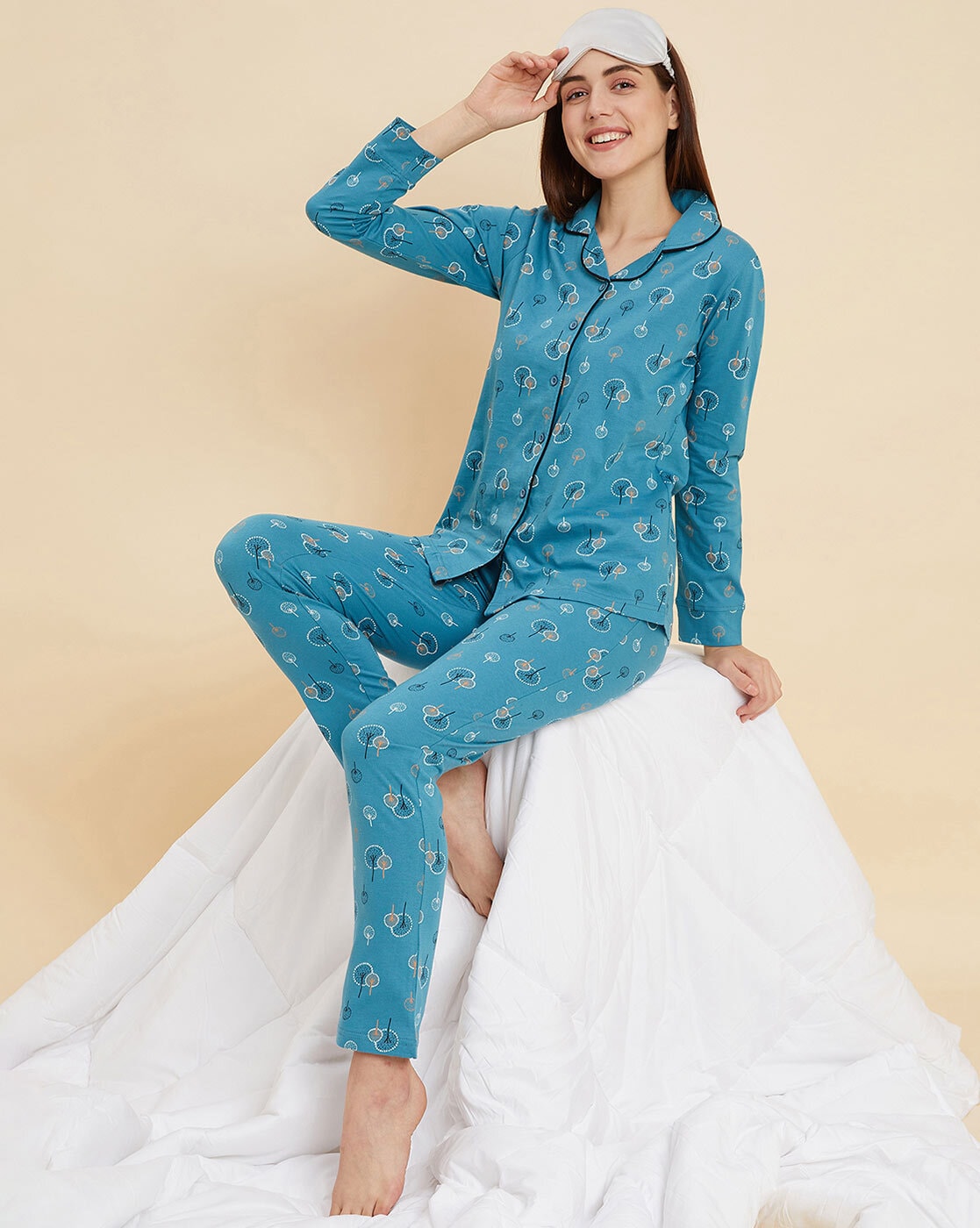 Buy Teal Night&LoungeWearSets for Women by SWEET DREAMS Online