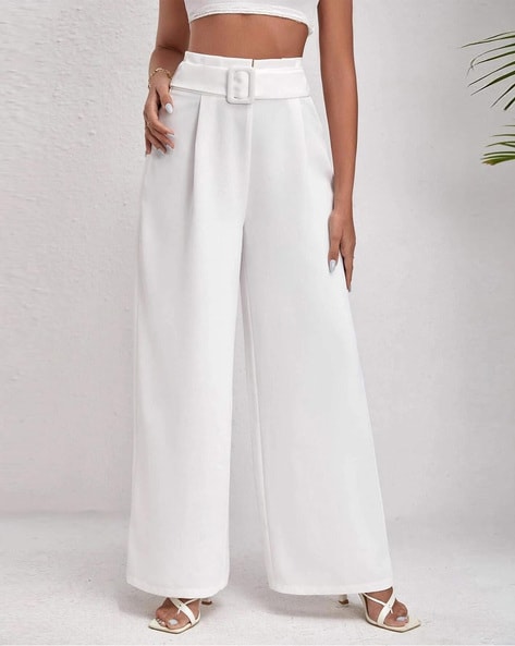 Buy White Trousers & Pants for Women by KOTTY Online