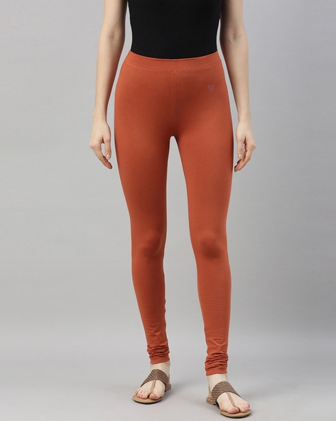 Buy Rust Orange Leggings for Women by Twin Birds Online