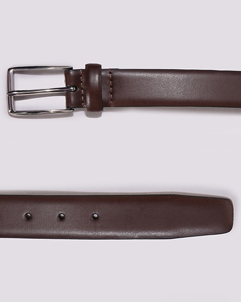 Slim brown hot sale belt