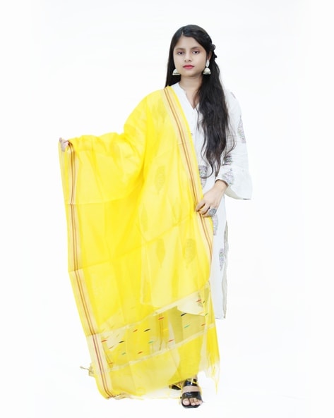 Woven Dupatta with Tassles Price in India