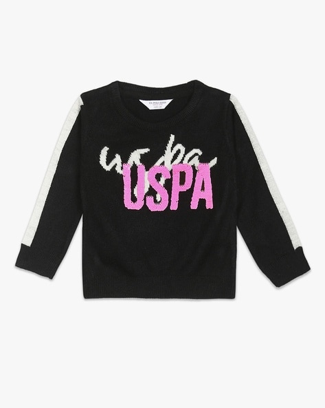 U S Polo Assn Embellished Round-Neck Sweater