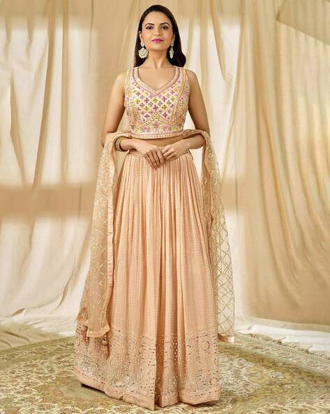 Charming Golden Lehenga Choli for Women With Dupatta, Party Wear Satin Silk  Choli With Embroidery & Sequence Work, Wedding Lehenga Choli - Etsy