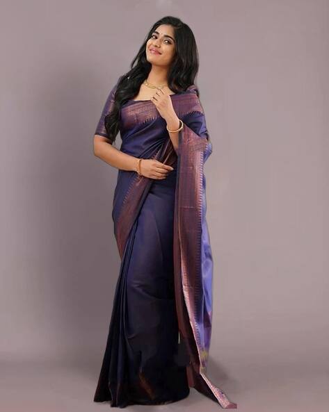 Bermondsey Banarasi Silk Saree with Zari Border