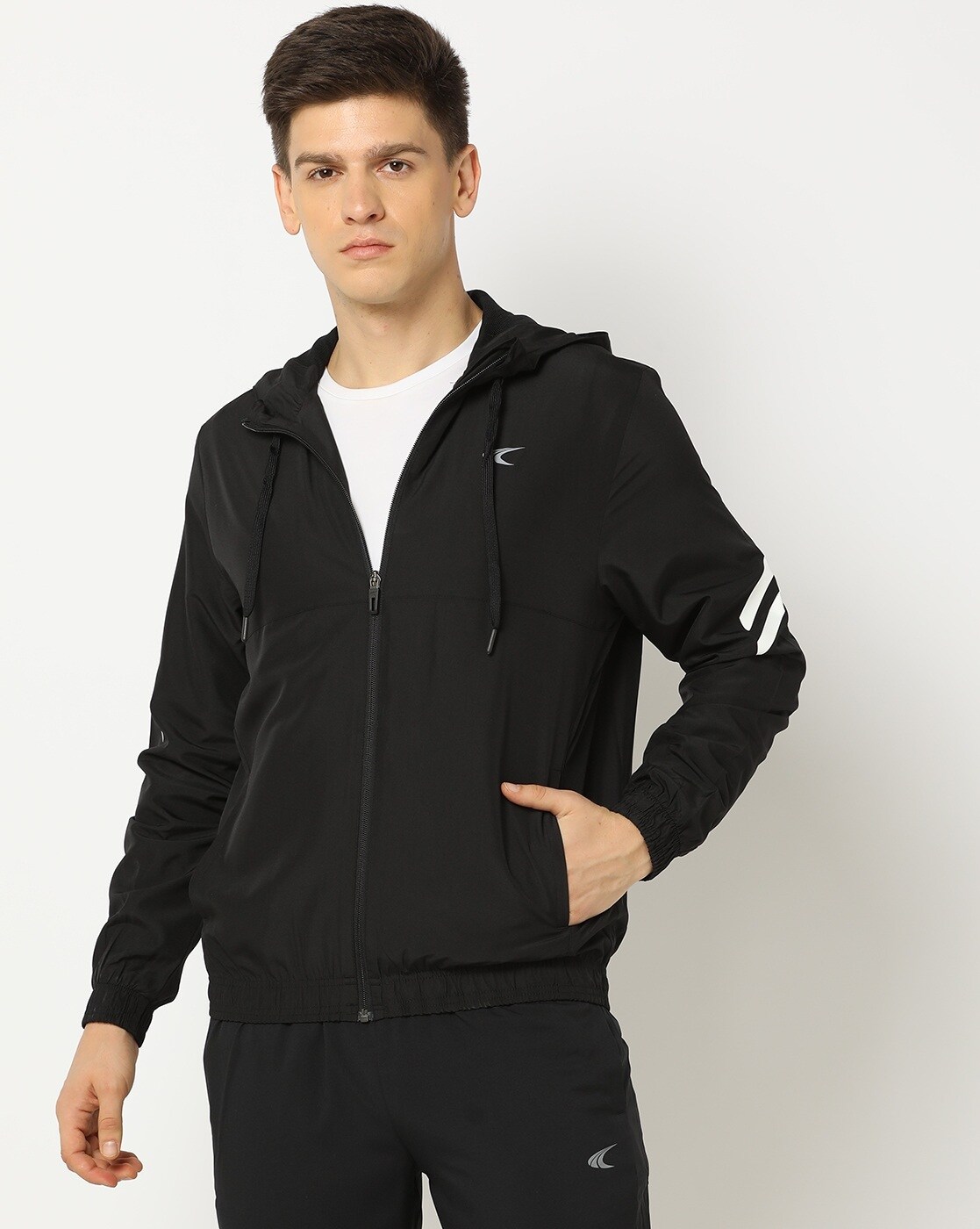 Buy High-Neck Zip-Front Track Jacket Online at Best Prices in India -  JioMart.