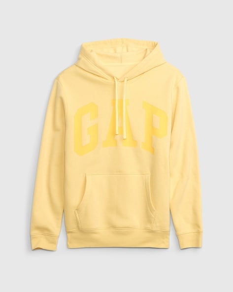 Yellow gap hoodie mens sale