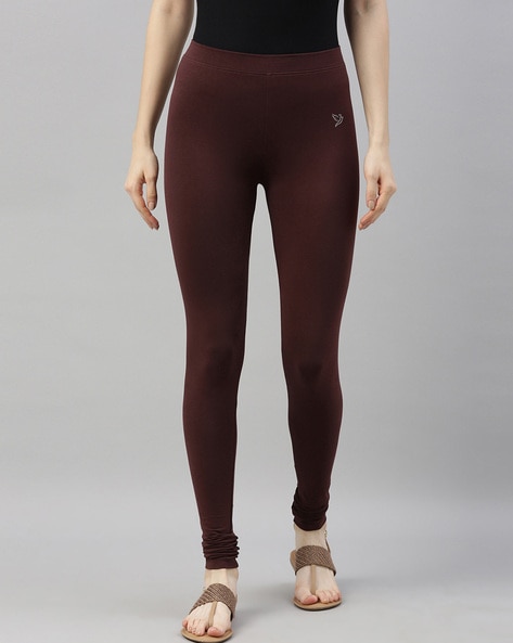 Buy Dark Red Leggings for Women by Twin Birds Online