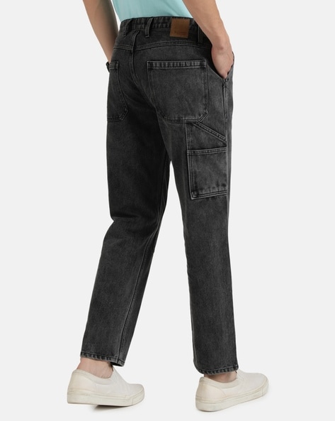 Medium Blue Denim Trousers for Woman in Blue | Valentino US