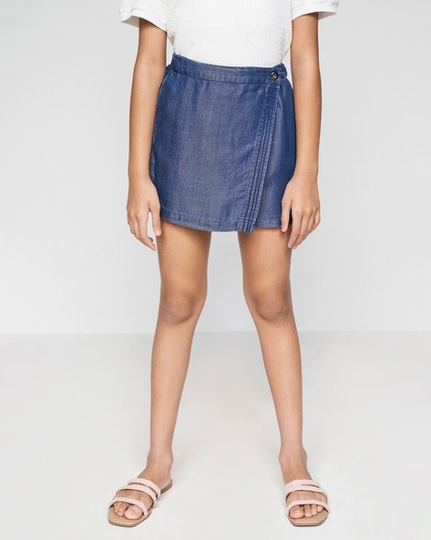 Global Desi Mid-Rise Denim Shorts