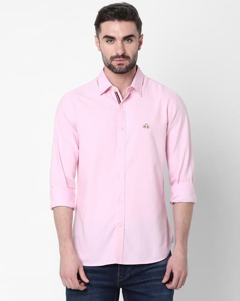 Tailored Fit Shirt with Button-Down Collar