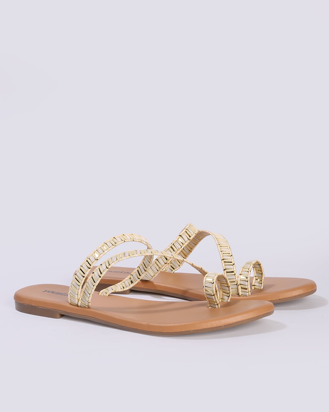 Buy online White Pu Flat Forms Sandals from flats for Women by W for ₹850  at 47% off | 2024 Limeroad.com