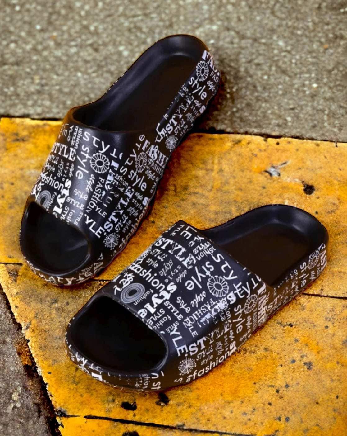 Buy Black Flip Flop Slippers for Men by KAPANI FASHION Online