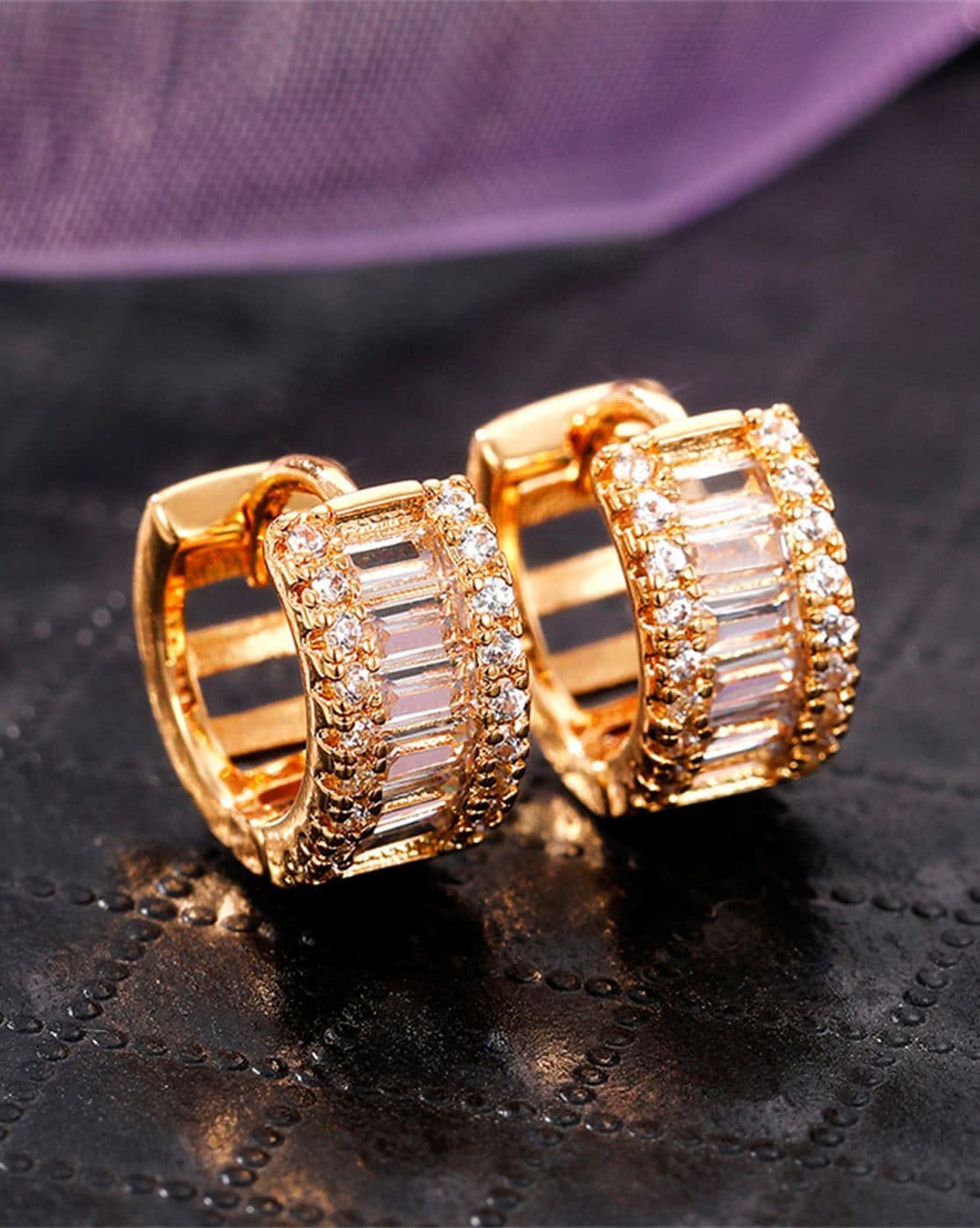 Bloosoming Sweethearts Gold Hoop Earrings