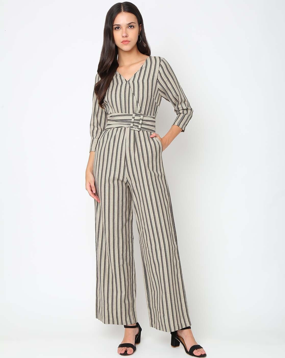 H and hot sale m striped jumpsuit