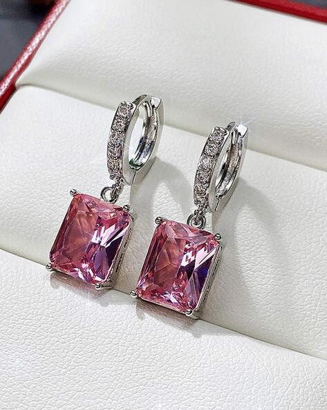 CNZX2023 Fine Jewelry Solid 18K Gold Nature 1.06ct Pink Diamonds Female Drop  Dangle Earrings for Women Fine Earrings - AliExpress