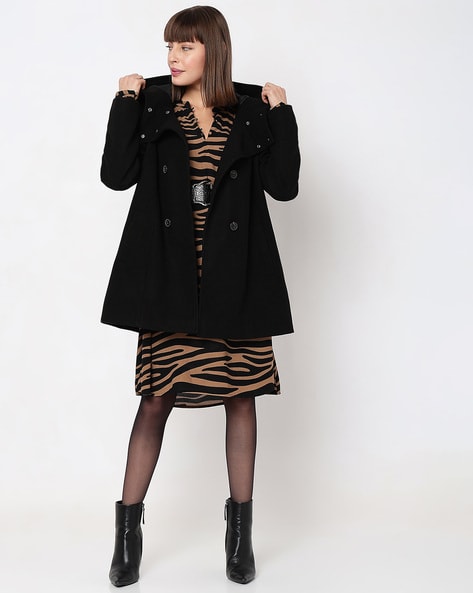 Vero moda black trench on sale coat