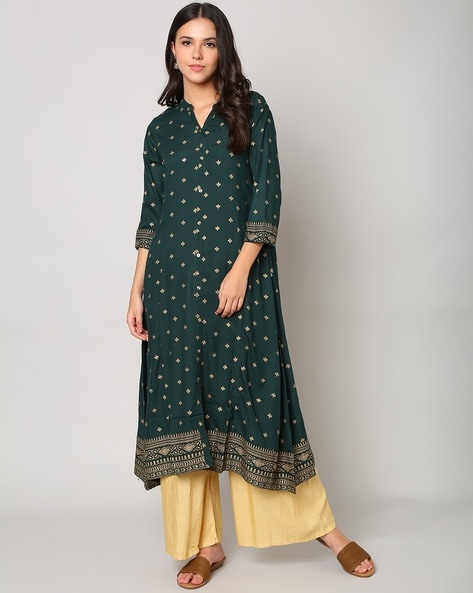 Plain Dupion Silk Pakistani Suit in Dark Green : KNV388