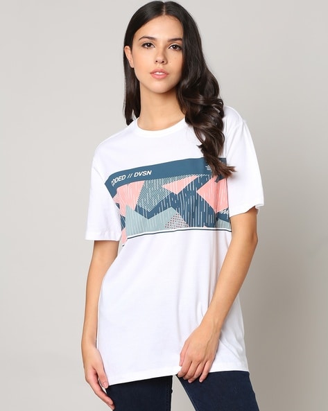 Graphic Print Slim Fit Crew-Neck T-Shirt