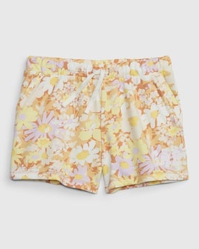 gap kids Girls Floral Print Regular Fit Shorts with Insert Pockets-picture-38