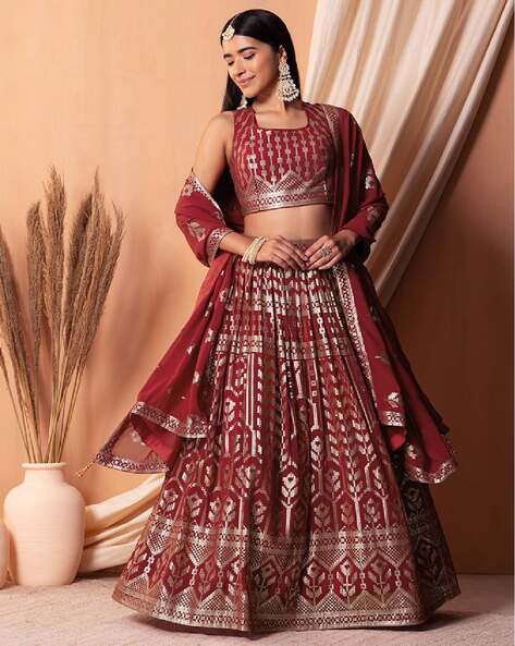 Heavily Embroidered Bridal Lehenga – Panache Haute Couture