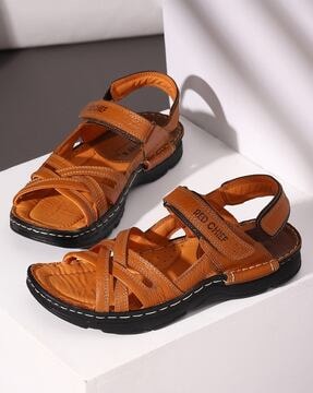 Mens strappy hot sale leather sandals