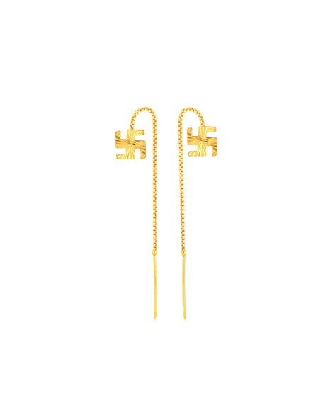 Swastik on sale gold earrings