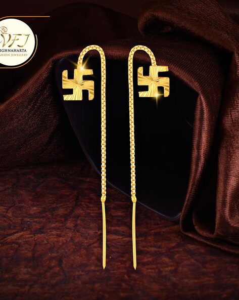 Swastik sale earring design