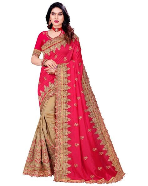 Party wear saree with desginer blouse - Wedding wear fancy saree –  shakthistyles